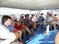 Touristes en felouque