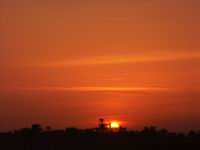 Coucher de soleil vu du temple